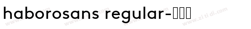 haborosans regular字体转换